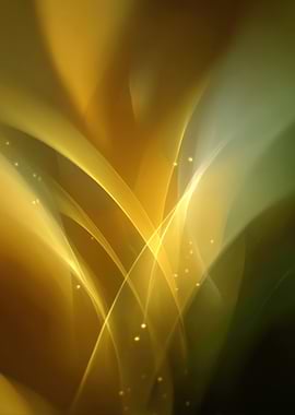 Abstract Golden Swirls with Sparkles