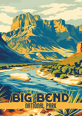 Big Bend National Park Vintage Poster