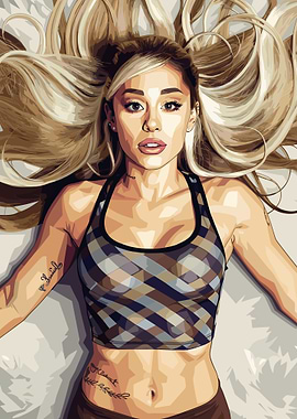 Ariana Grande Pop Art Portrait