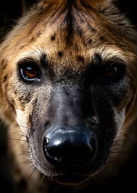 Close-up of a Hyena's Face