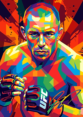Georges St-Pierre Pop Art Portrait
