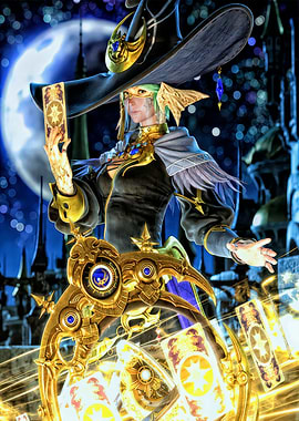 Mysterious Fortune Teller with Tarot Cards