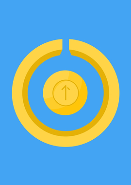Gold Coin with Up Arrow Icon