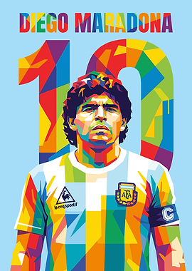 Diego Maradona Pop Art Portrait