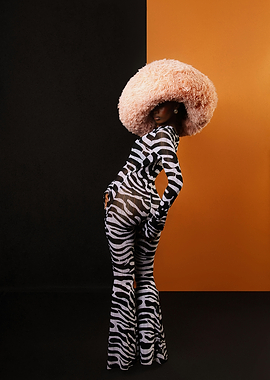 Model in Zebra girl