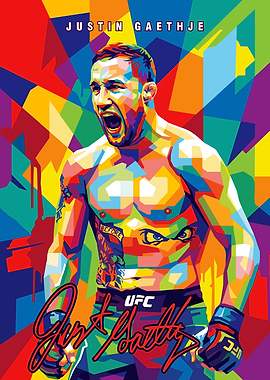 Justin Gaethje WPAP Pop Art
