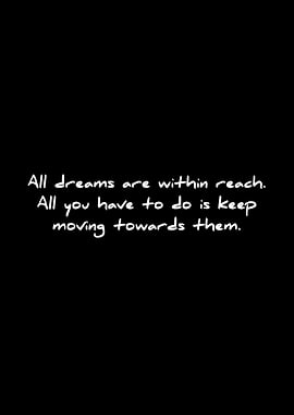 Inspirational quote on black background