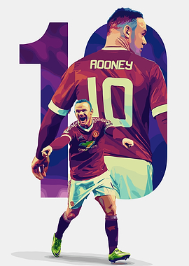 Wayne Rooney Football Art