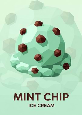 Mint Chip Ice Cream Poster