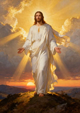 Jesus Christ in a divine light
