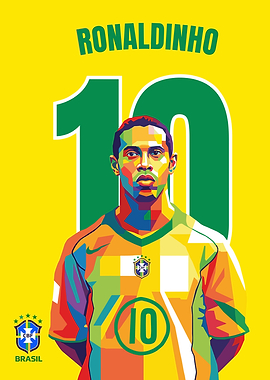 Ronaldinho Pop Art Portrait