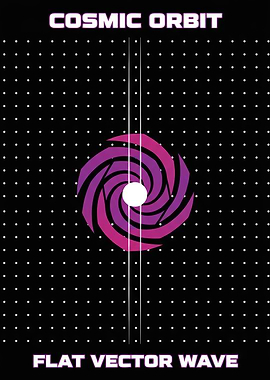 Binary Jet Graphic Cosmic Orbit Flat Vector Wave