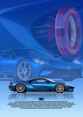 Blue Ford GT Supercar