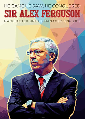 Sir Alex Ferguson Pop Art Portrait