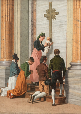 Religious Scene in a Church