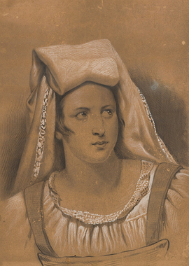 Portrait of a Woman in Traditional Headdress