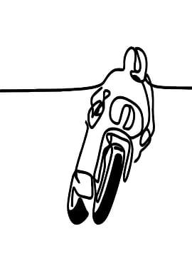 Sportbike Racing Line Drawing
