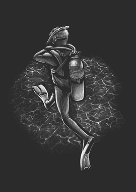 Scuba Diver in Water
