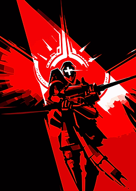 Sci-fi soldier with a rifle