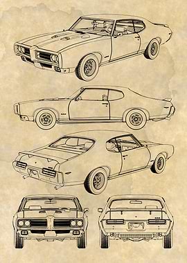 Pontiac GTO TheJudge 1969 Blueprint