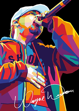 Pop Art Portrait of a Rapper