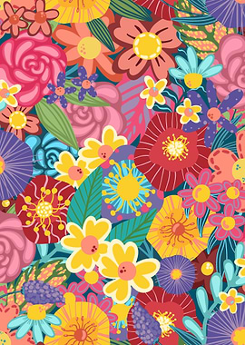 Vibrant Floral Pattern