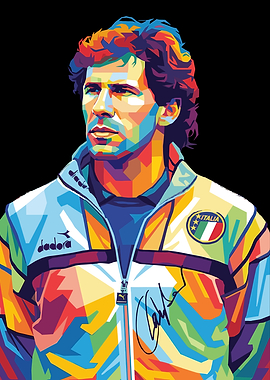 Franco Baresi Pop Art Portrait