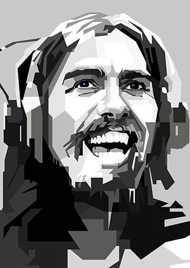 Rock And Roll Never Die Monochrome Art