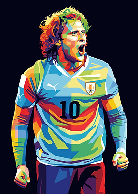 Diego Forlan Pop Art Portrait