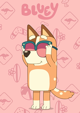 Bluey Character with Sunglasses