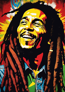 Bob Marley Pop Art Portrait