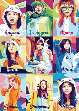 TWICE Members in Animal Kigurumis