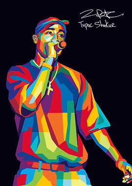 Tupac Shakur Pop Art Portrait