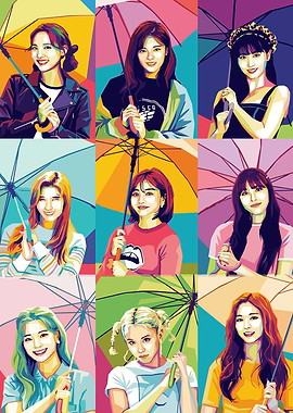 K-Pop Girl Group Pop Art