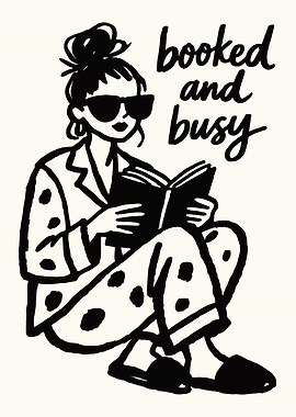 booked and busy wall art