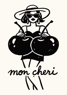 Woman with Cherries 'Mon Cheri'