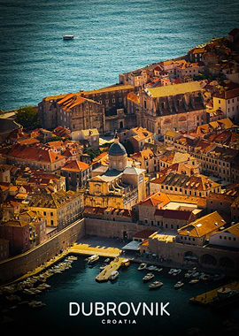Dubrovnik Harbor and Old Town