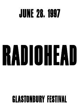 Radiohead Glastonbury Festival 1997 Poster