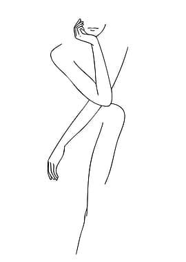 Minimalist Line Art of a Woman