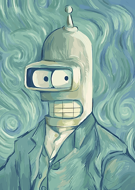 Bender in Starry Night Style