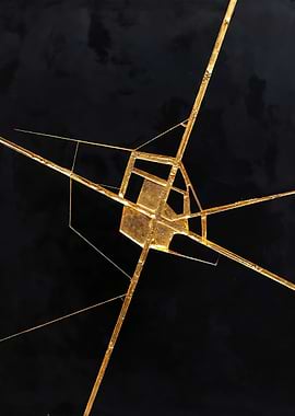Kintsugi Gold Geometric Design on Black