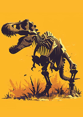 Dinosaur Skeleton Illustration