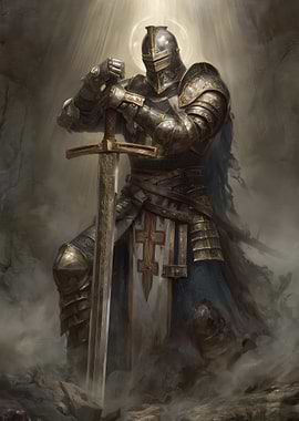 Knight with Sword and Halo