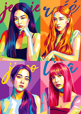 Blackpink Members Pop Art Portrait