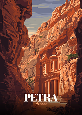Petra Jordan Vintage Poster