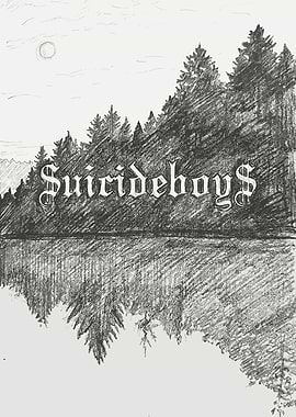 Suicideboys forest lake reflection