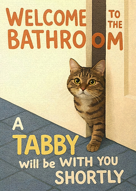 Welcome to the Bathroom Cat