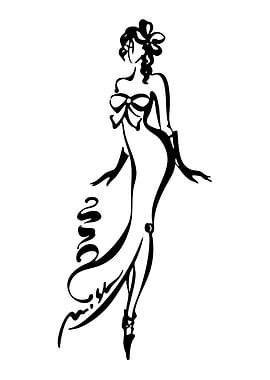 Elegant Fashion Illustration of a Woman