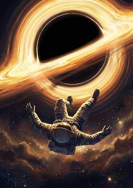 Astronaut falling into a black hole