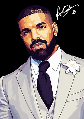 Drake in a Suit with Flower